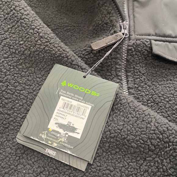 Woods Erris Sherpa fleece zip up, grey. Medium - Picture 4 of 6